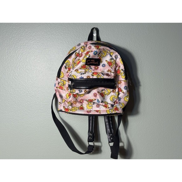 Lisa Simpson All over Print Character Floral Nylon Mini Backpack - Picture 1 of 3